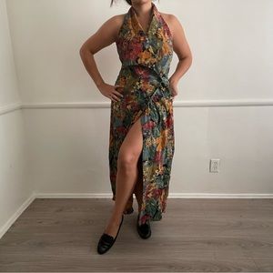 Floral halter dress